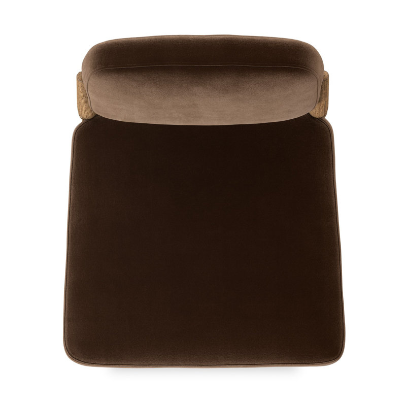 ESTHER Upholstered Dining Chair, Warm Oak, Surrey Mink