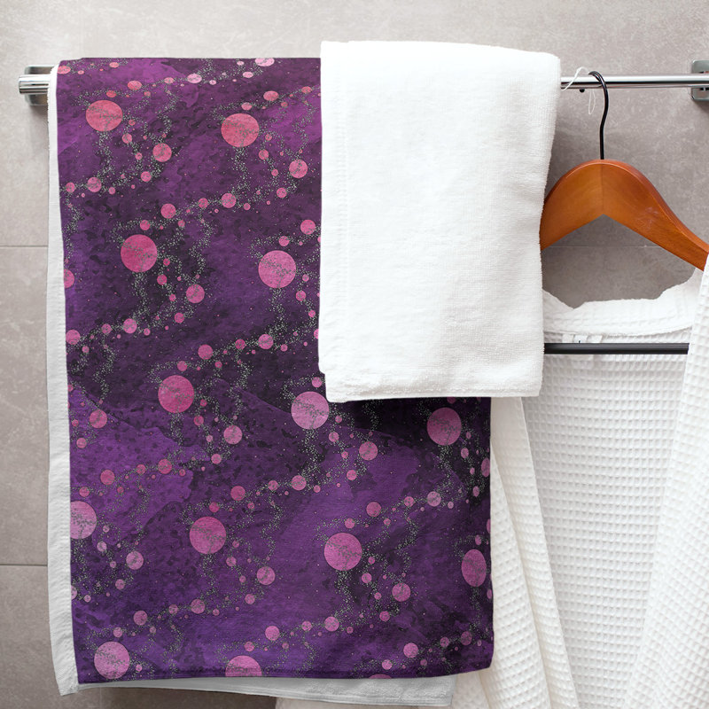 Katelyn Elizabeth Bath Towel, Purple/Pink