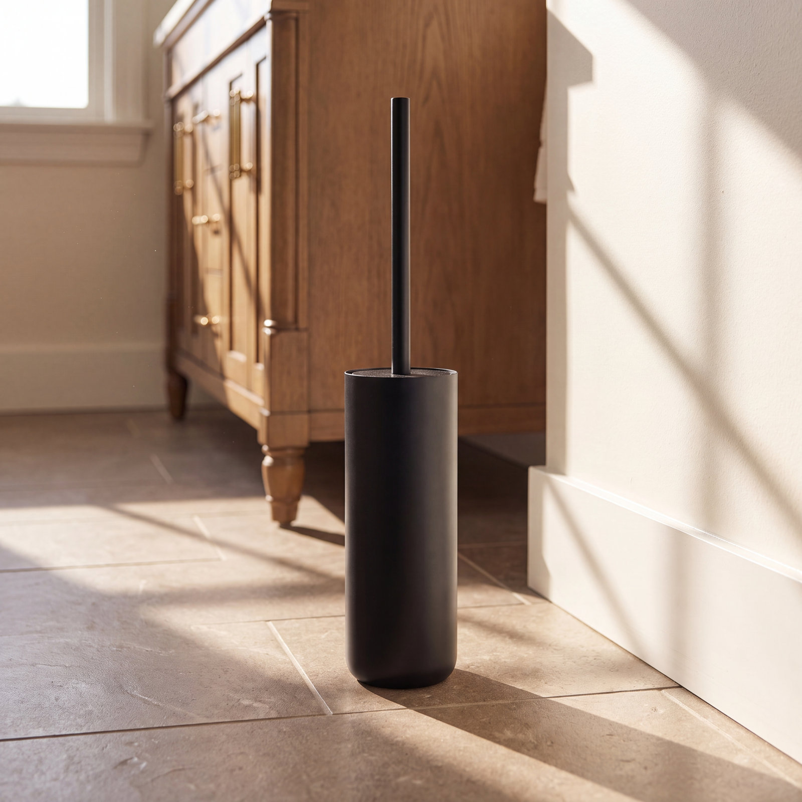 Modo Toilet Brush and Holder, Black