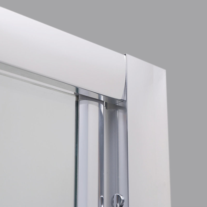 Spirgel Glass Square Shower Enclosure with Tray, 1850mm H x 760mm W x 760mm D