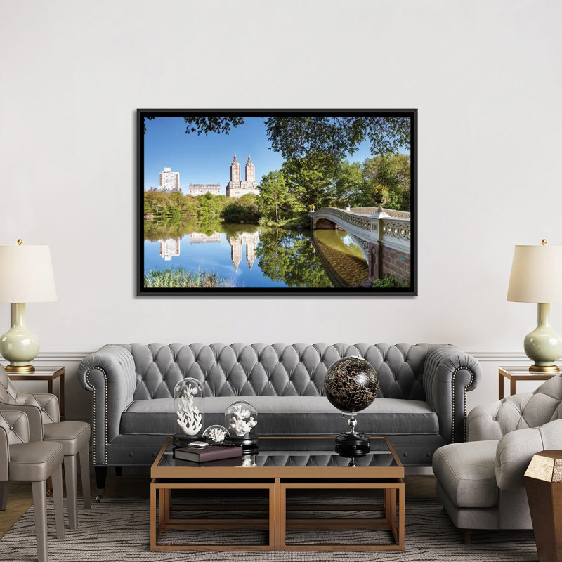 «Bow Bridge Panoramic, Central Park, New York» par Matteo Colombo - impression sur toile tendue, H 40 po x l 60 po x P 1,5 po