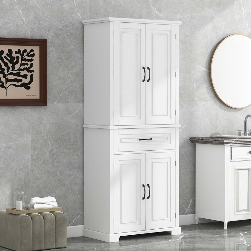 Bathroom Storage Cabinet, White
