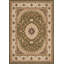 Tapis d'intérieur / vert à motif médaillon persan vert / beige 5 pi x 7 pi (5 pi 3 po x 7 pi 5 po) Diwan de Branch Branch-1992744624