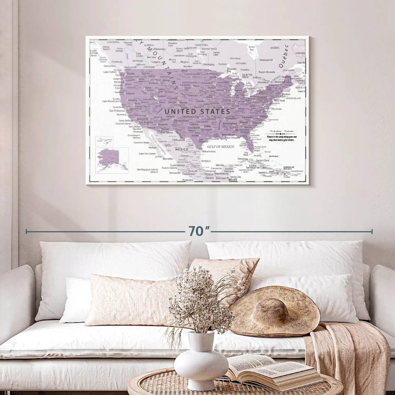 Pin's personnalisable mauve États-Unis Ameere, H 30 po x l 45 po, Oui
