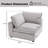 Odai 38.6" W Chenille Upholstered Armless Chair-418263707