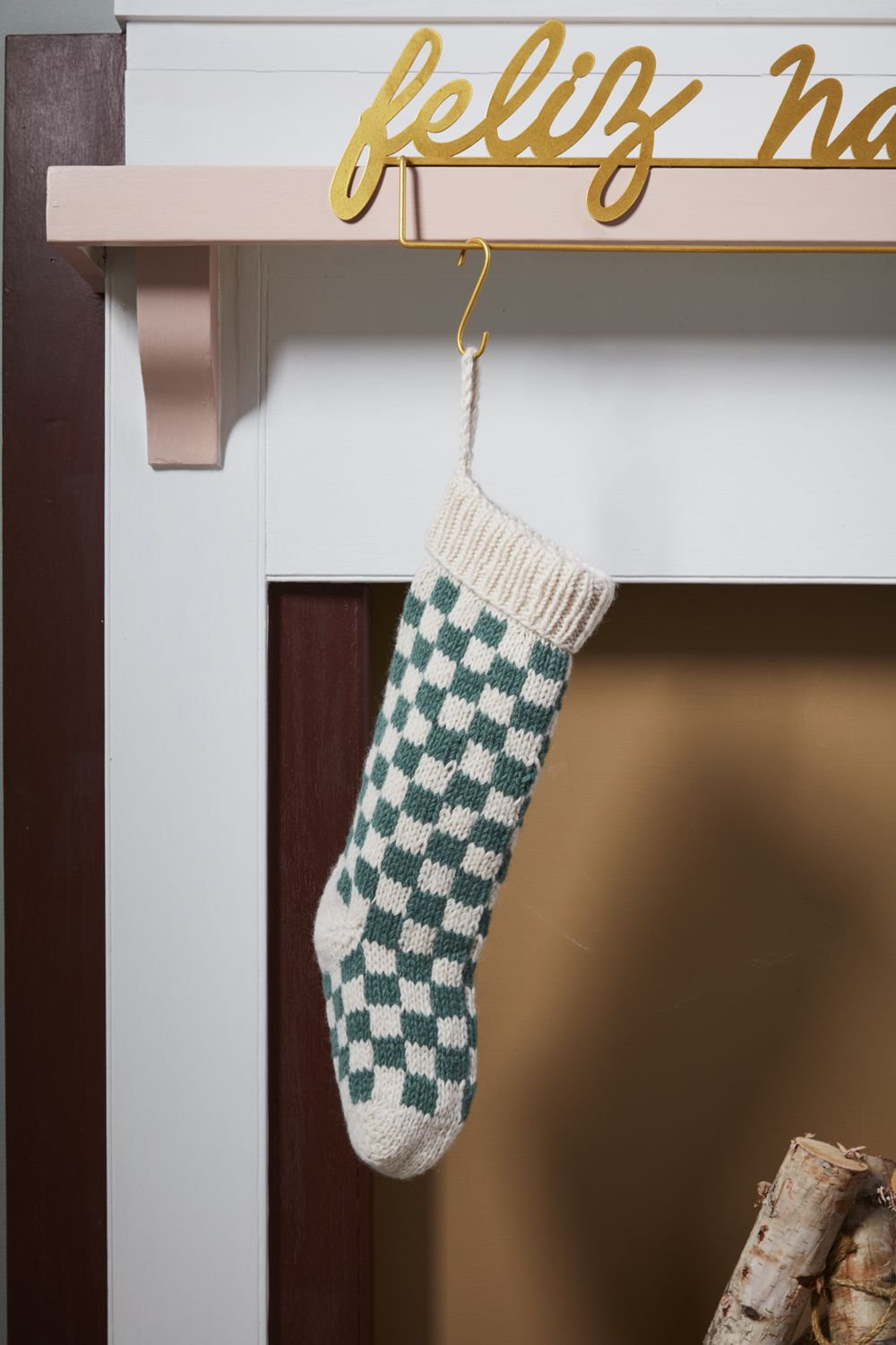 Knit Stocking, Green