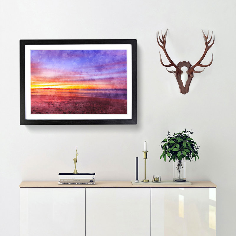 Sydney Beach - Picture Frame Painting Print, 24cm H x 33cm W x 2cm D, Black Framed