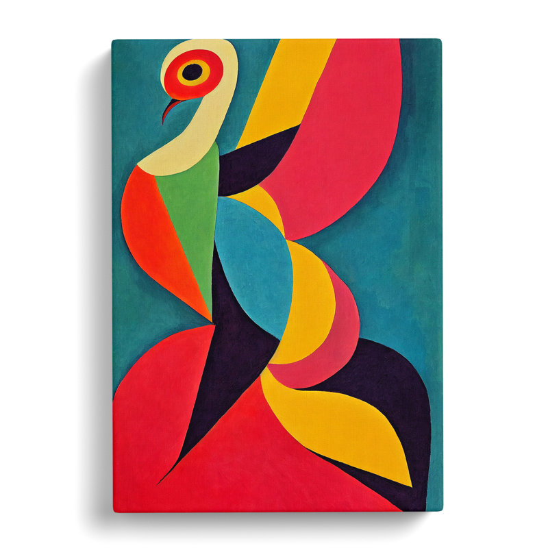 Stadtfeld Phoenix Bird Abstract - Wrapped Canvas, 76cm H x 50cm W x 3cm D