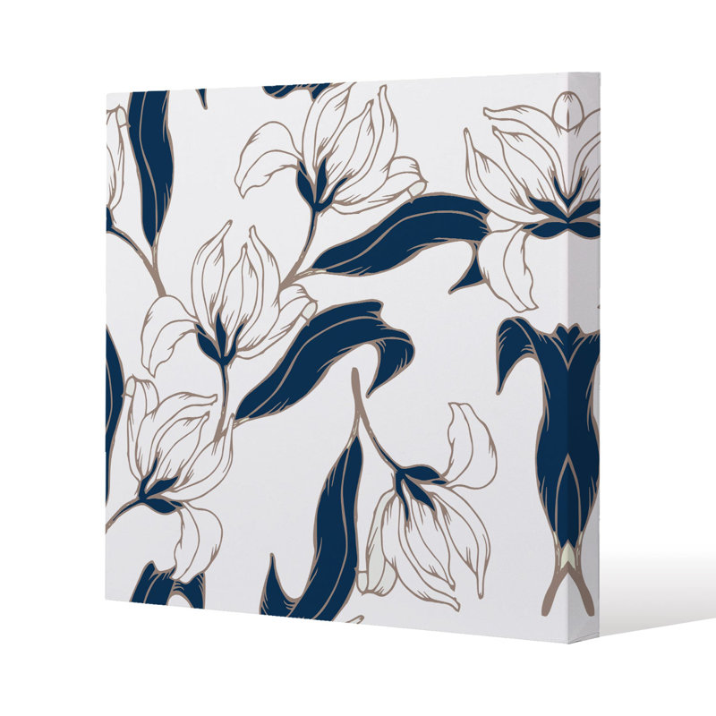 Flowers Slim Style Canvas Print 40x40cm , 15mm Slim Real wood.