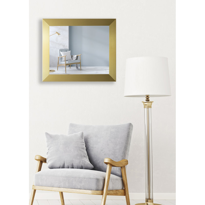 Aureliano Engineered Wood Flat Wall Mirror, 25" H x 25" W 
