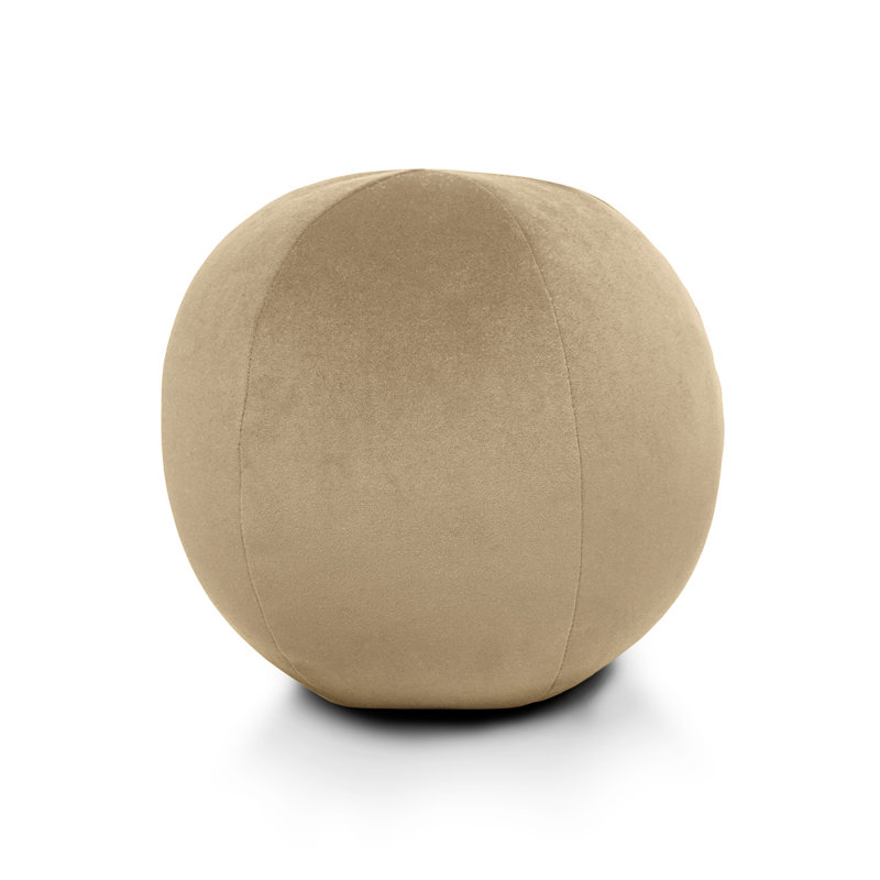 Posh Ball Circular Pillow Cover & Insert, 10"H x 10"W, Latte