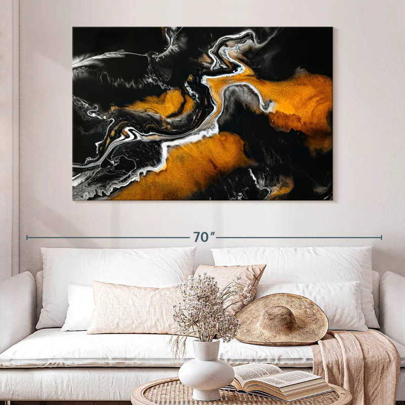 Aafi or et noir abstrait