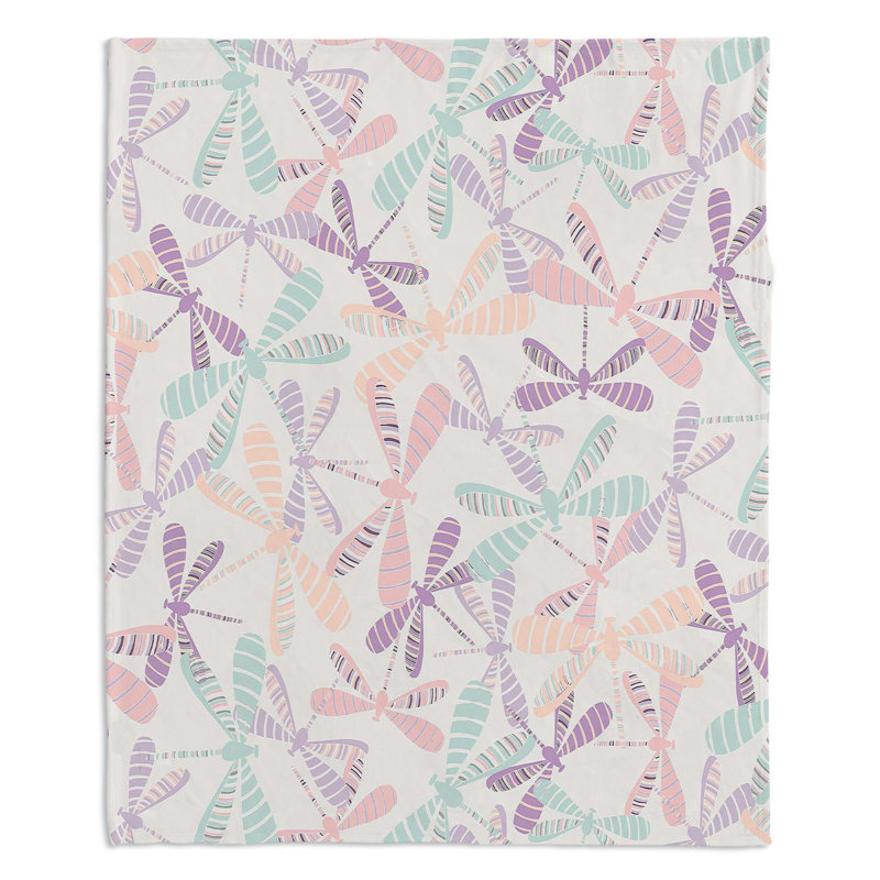 Couverture libellules , 68 po x 80 po