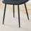 Chaise de luxe simple et luxueuse - ensemble de 4 chaises de salle à manger en lin et coton noir à haute résilience avec pieds en métal noir.