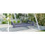Ensemble de balançoires à baldaquin simple, structure de patio en bois d'acacia avec cordes en chanvre pour le jardin, la cour arrière, gris-250235609
