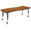 Ensemble de table d'activité pliable en stratifié à motif oval 76 po Goddard-50458516-50458517