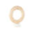 Marble Ring Abstract Cream Decorative Sculpture With White Base