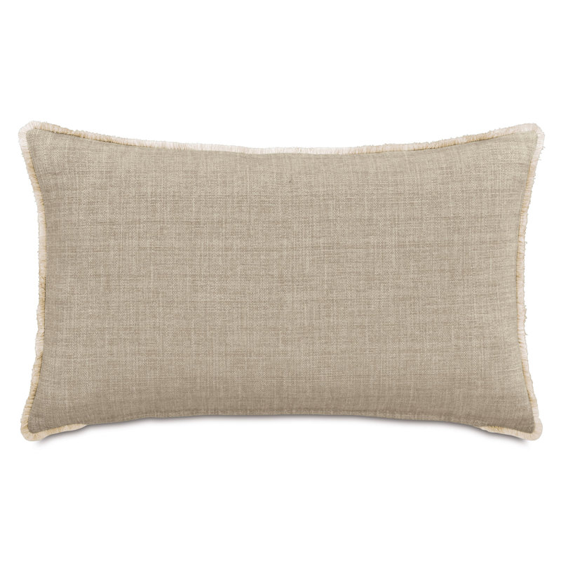 Coussin Rosecliff, Rectangle H 13 po x l 22 po, Motif floral taupe