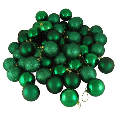 96 boules de Noël 96 ct incassables à 4 finitions 1,5 po (40 mm)