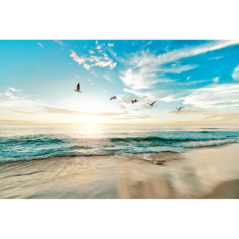 Art mural sur toile Seaside Serenity - Ocean Sunrise
