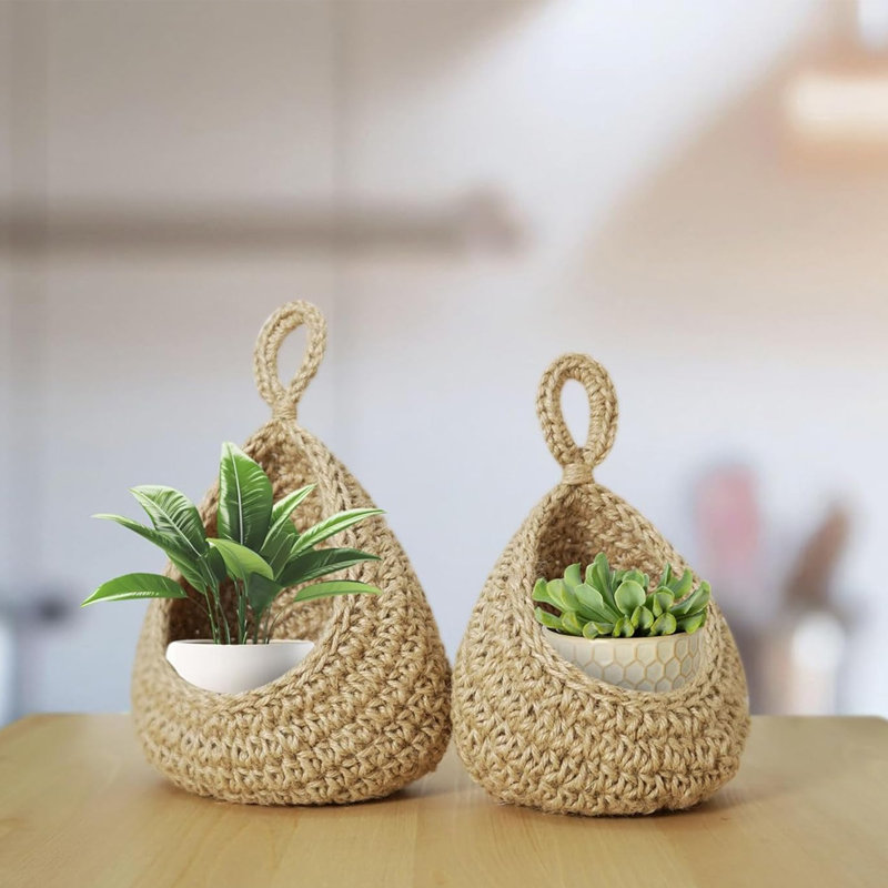 Paniers à fruits muraux Boho, H 8,27 po x l 5,5 po x P 3 po