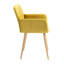 Chaise rembourrée en velours à dossier ouvert-1615215097