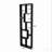 Asymmetrical Display Shelf & Bookcase, 5-Tier, Black