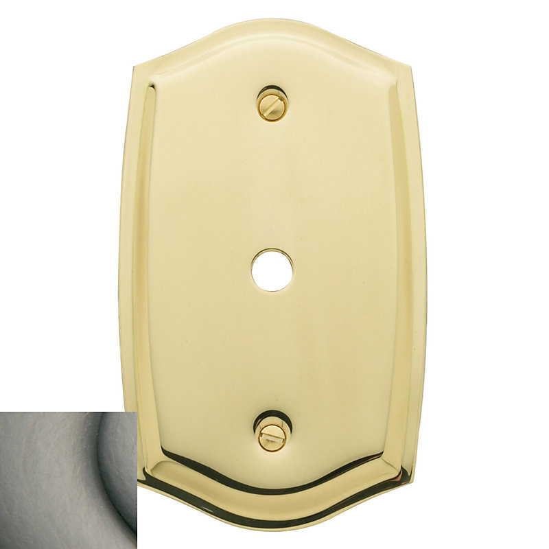 Colonial 1-Gang Coax Wall Plate, Polished Brass