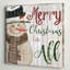 «Merry Snowman», reproduction d'art textuel sur toile tendue-1103002643
