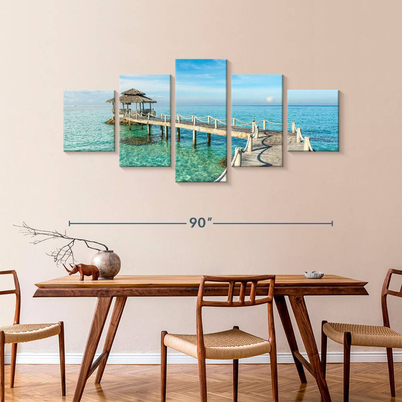Phuket Wooden Dock, 42" H x 92" W