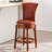 High Back Swivel Bar Stools with Full-Grain Genuine Leather Upholstered Seat & Solid Wood Footrest, Counter Bar Stool for Kitchen Island & Pub-897136919