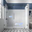 Porte de douche coulissante simple sans cadre l 72 po x H 74 po avec 3 panneaux de verre transparent