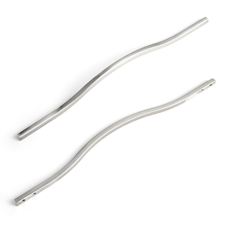 Double Pitch Modern Streamline Arch Pull (Set Of 6）, 18 14/16'', Satin Nickel