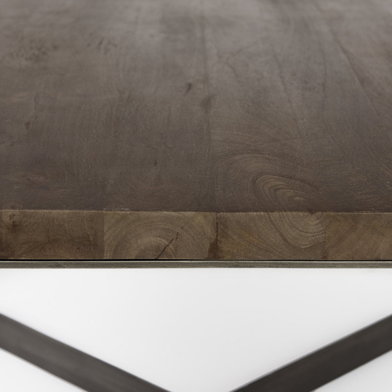 Table basse Tulane, Nickel / brun moyen
