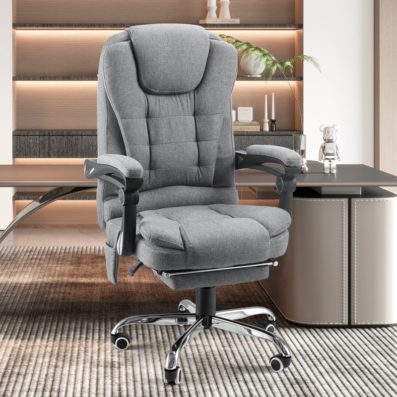 Kelsyn Linen Executive Chair with Headrest
