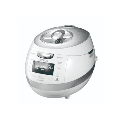 CUCKOO High Pressure Rice Cooker 6-Cup Uncooked / 12-Cup Cooked with Induction Heating Technology, Versatile Rice Maker with 16 Menu Options and Steam Plate, Voice Guide, White (CRP-BHSS0609F)