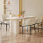 Ensemble de table de salle à manger rectangulaire moderne 55,11 "avec 4 chaises pour la cuisine, le bar et le salon Pearlena-629389925-609998222