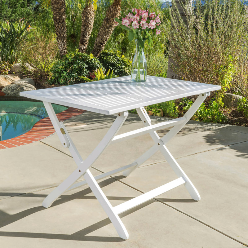 Table pliable 43,5 po Positano, Blanc