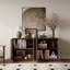 Armoire d'appoint Mira avec portes à lattes et tablettes réglables