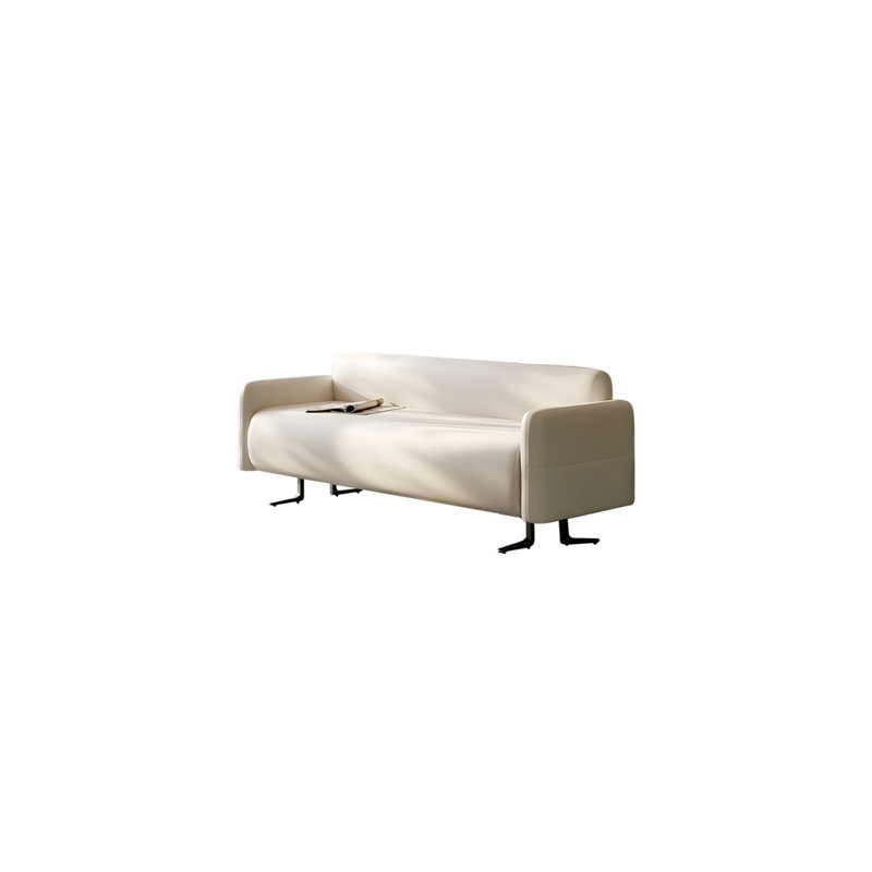 Banc de rangement en microfibre Chaynee, Crème, H 23,22 po x l 47,24 po x P 21,65 po