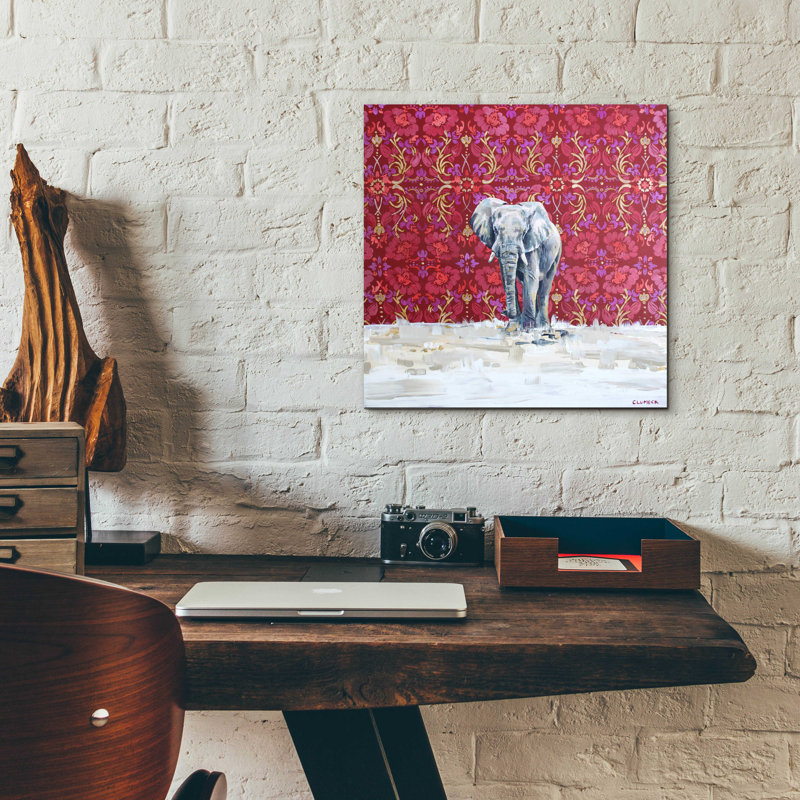 Éléphant par Alana Clumeck - impression sans cadre, L 12 po x H 12 po