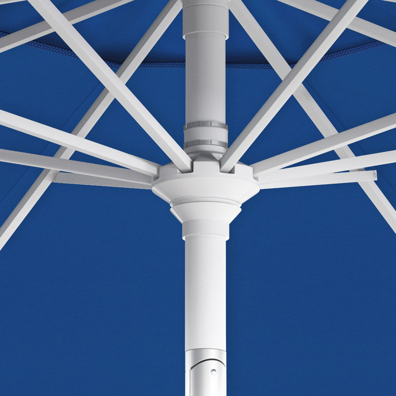 Parasol de marché 108 po, Bleu pacifique - Pacifica, Blanc mat