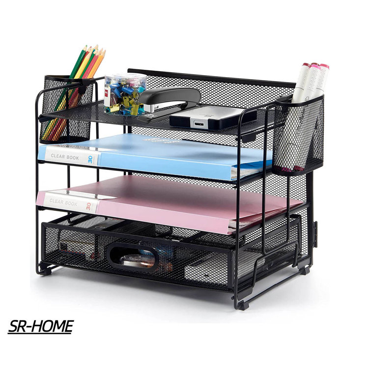 SR-HOME Alloy Steel, Metal Desk Organizer | Wayfair