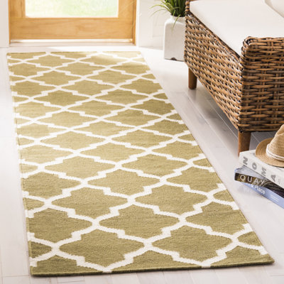 Milltown Hand Woven Flat Weave Wool Geometric Rug