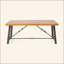 Table de salle à manger d'extérieur en bois d'acacia et en métal au design élégant pour toutes les maisons