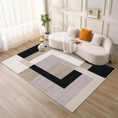 Deema Abstract Machine Printed Area Rug