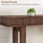 55" Farmhouse Fluted Console Table with Shelf Storage, Narrow Wooden Entryway Table for Behind Couch, Foyer, Hallway, Living Room-1772127635
