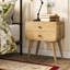 Sterger 45cm W Solid Wood Bedside Table-86241434