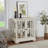LED Curio Display Cabinet,Antique Display Cabinet With Adjustable Shelves,Retro Design Quality Showcase With Lattice Doors Elegant Bookcase And Storage Cabinet For Home Decor And Organization WHI-122821431