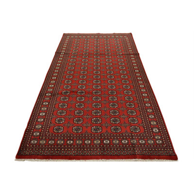 Bokhara Rug 6’5” X 10' Red Wool Tribal Hand-Knotted Oriental Carpet